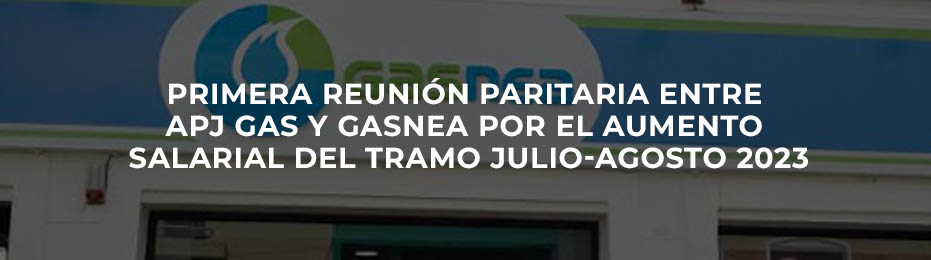 Primera reunión paritaria entre APJ GAS y GasNea por el aumento ...